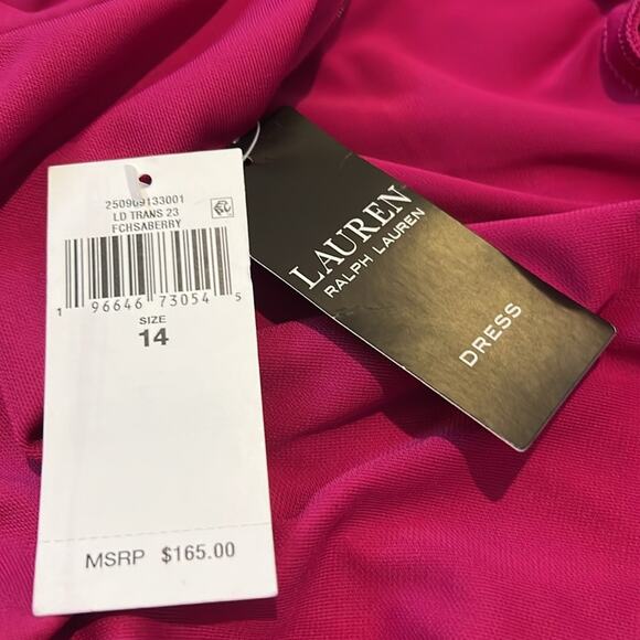 NWT Lauren Ralph Lauren Twist Front Jersey Cutout Dress Size 14 Plus Size Sexy - Picture 11 of 16